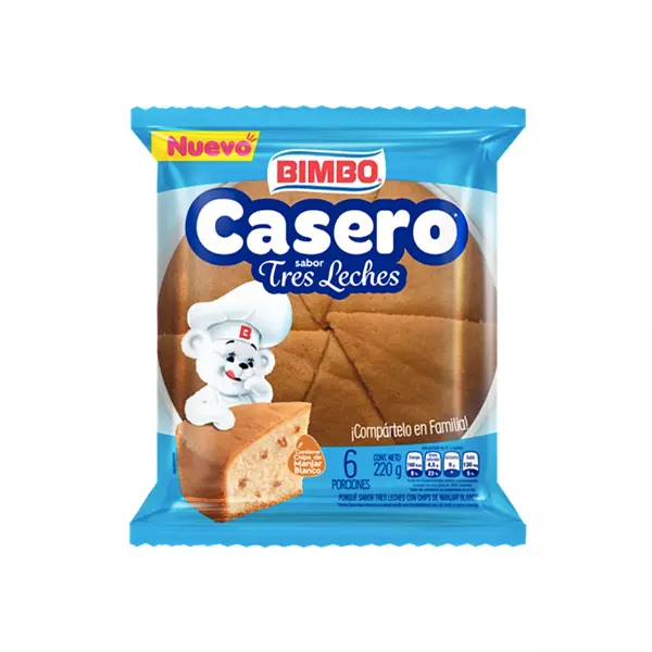 Ponque Bimbo Casero Tres Leches